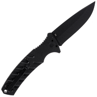 Boker Plus Strike D2 Automatic Knife Black Grivory 06EX900